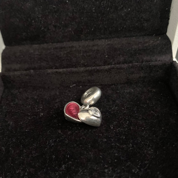 PANDORA You & Me Dangle Heart Charm - Picture 5 of 7